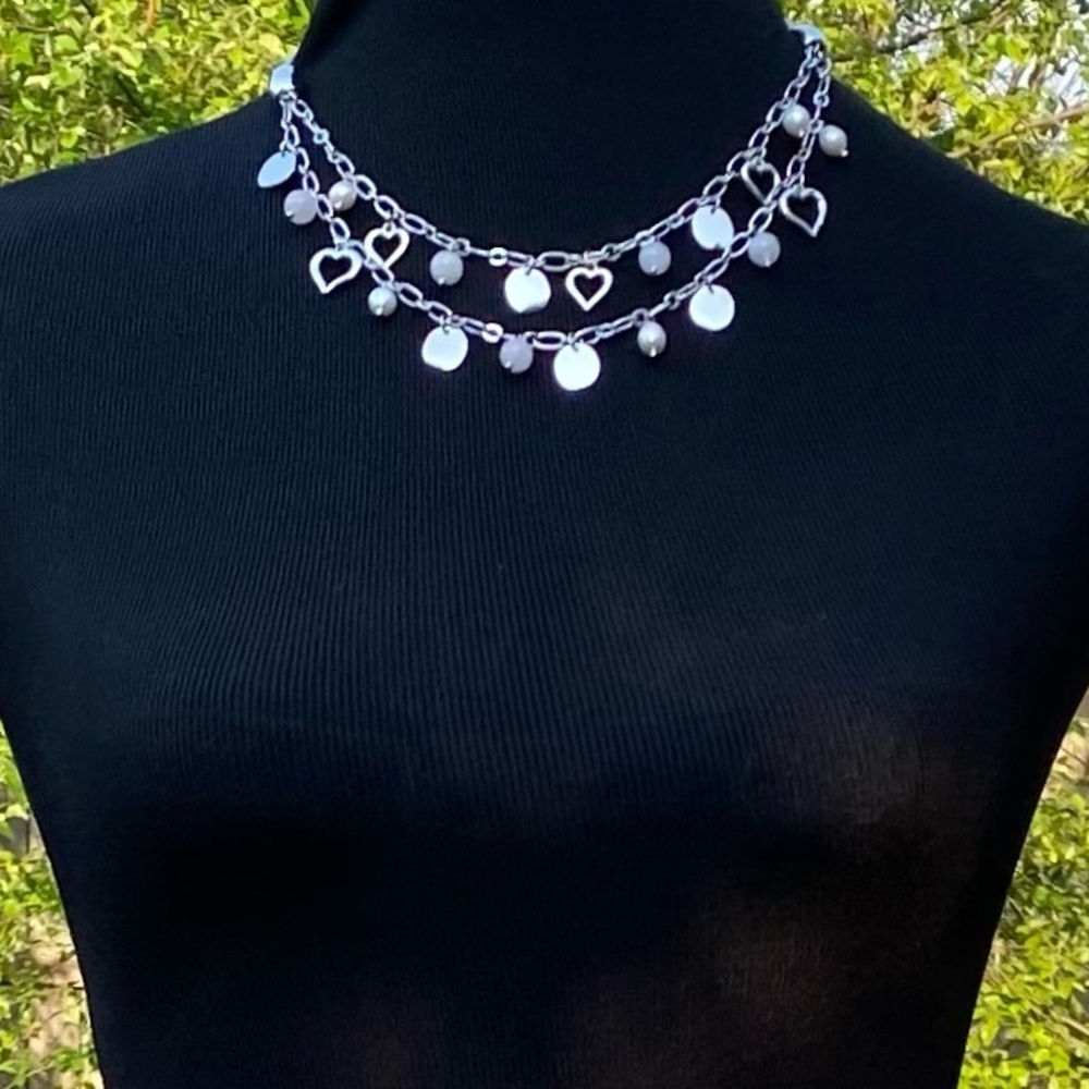 NWT BALLET SILVER AND PEARL NECKLACE